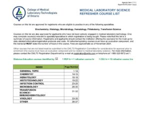 Cmlto 7.1.1 Medical Laboratory Science – CMLTO